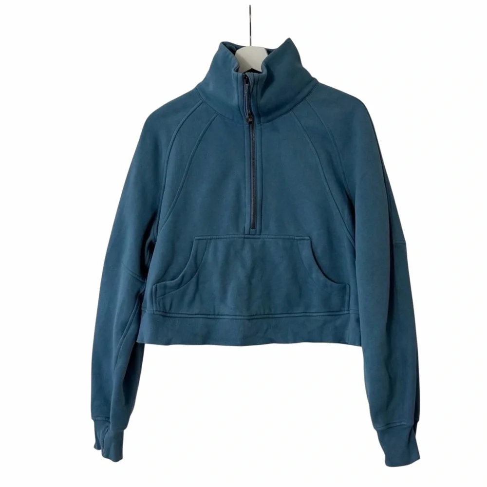 Lululemon Scuba Oversized Half Zip Sweatshirt XS/S Utility Blue - Picture 3 of 5